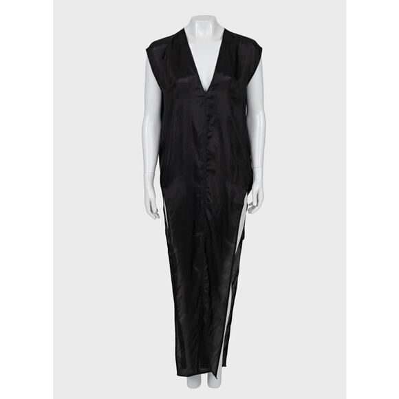 Rick Owens Dresses & Skirts - Rick Owens Black Sheer Cupro Loose Flowing Dress US4 S